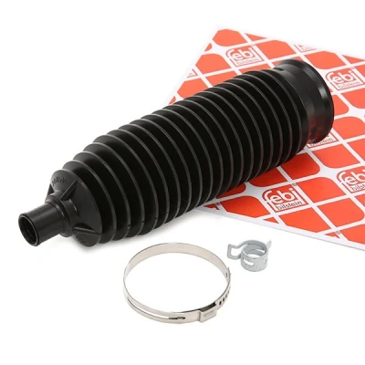 Abbildung von FEBI BILSTEIN 38622 Faltenbalgsatz, Lenkung Thermoplast Vorderachse links, rechts mit Schellen SKODA: Fabia I Schrägheck kfzteile,