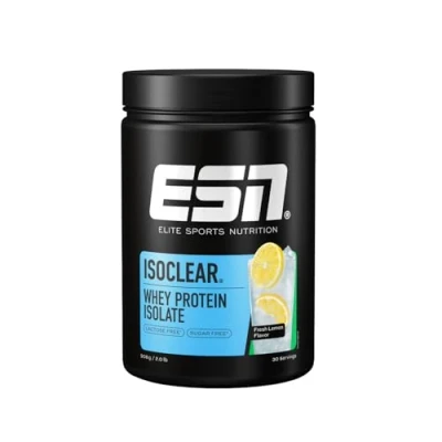Abbildung von ESN ISOCLEAR Whey Isolate Protein Pulver, Fresh Lemon, 908 g, Proteinlimo mit fruchtig leckerem Geschmack, clear made in Germany