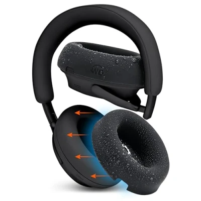 Abbildung von WC SweatZ QC Ultra Protective Earpad Covers for Bose QuietComfort by Wicked Cushions Sweatproof &amp; Easily Washable Does not fit Any Other Headphones Black