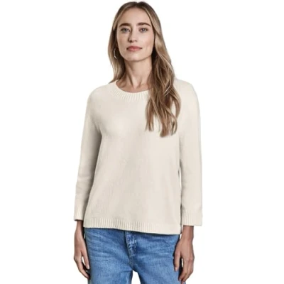 Abbildung von Street One MIT Rundhals Strickpullover, Damen, Größe: 38, Weiß