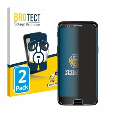 Abbildung von BROTECT (2 Stück Anti Spy Blickschutzfolie für OnePlus 5 Privacy Screen Protector [Displayschutz Folie, Sichtschutz, Blaulichtfilter]