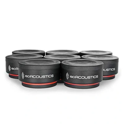 Abbildung von IsoAcoustics Iso Puck Serie mit akustischen Isolatoren Mini, 2,75 kg max./Stück, 8 Stk.