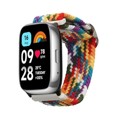 Abbildung von kwmobile Uhrenarmband Armband für Xiaomi Redmi Watch 3 Active, Nylon Fitnesstracker Sportarmband Band Innenmaße von 14 22 cm