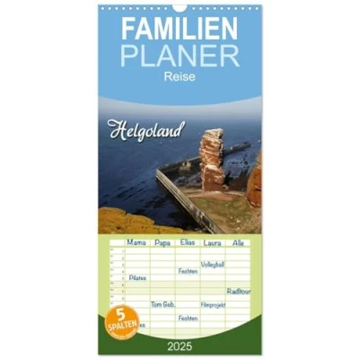 Abbildung von Familienplaner 2025 Helgoland mit 5 Spalten (Wandkalender, 21 cm x 45 cm), CALVENDO