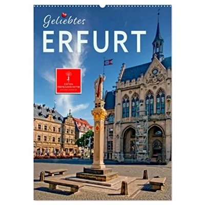 Abbildung von Geliebtes Erfurt (Wandkalender 2025 DIN A2 hoch), CALVENDO Monatskalender