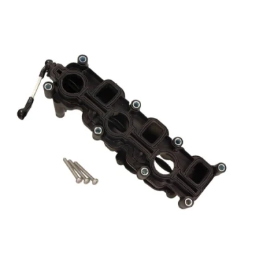 Abbildung von MAXGEAR 17 0131 Ansaugbrücke links mit Hebel, Dichtung Anbauteilen, Schrauben AUDI: A6 C6 Avant, A4 B7 Limousine