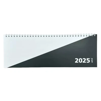 Abbildung von ADINA Tischquerkalender 1 Woche auf Seite Kartondeckel Querterminkalender 30x10cm (schwarz weiss, 2025)