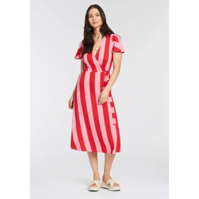 Abbildung von Laura Scott Midikleid, mit Kontraststreifen NEUE KOLLEKTION