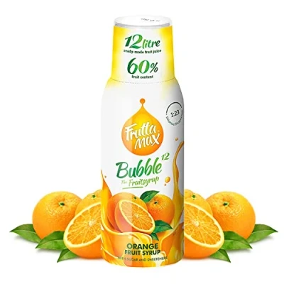 Abbildung von FruttaMax Orange Getränkesirup Frucht sirup Konzentrat weniger Zucker mit 60% Fruchtanteil für Soda Maschine geeignet 500ml