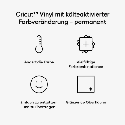 Abbildung von Cricut Farbveränderndes Vinyl (kalt), Permanent Lila 30x60 cm