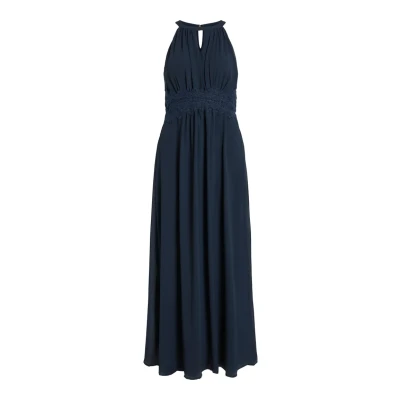 Abbildung von VILA Vimilina Halterneck NOOS Ballkleid, Damen, Größe: 34, Total eclipse