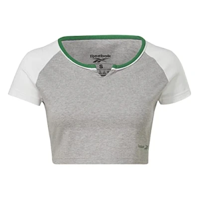 Abbildung von Reebok RIE Tshirt print, Damen, Größe: 38/40, Medium grey heather