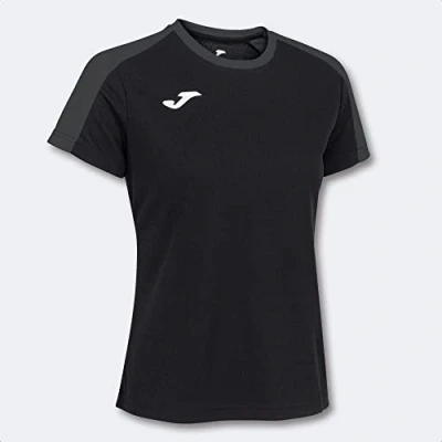 Abbildung von Joma Damen Eco Championship Kurzarm T Shirt, Schwarz Anthrazit, XL