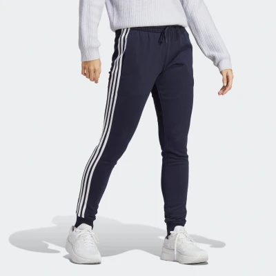 Abbildung von adidas Sportswear Essentials 3 Stripes French Terry Cuffed Jogginghose, Damen, Größe: Large, Legend ink/white