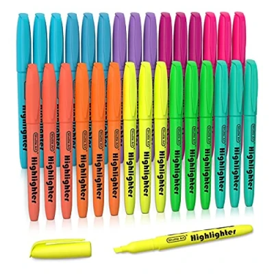 Abbildung von Shuttle Art Textmarker, 30 bunte Textmarker mit 10 Farben, schnelltrocknend, ungiftig, Textstifte leuchtenden Farben und Meißelspitze, geeignet für Erwachsene Kinder, ideal Zuhause