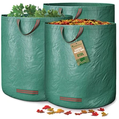 Abbildung von GardenGloss Gartensack Gartenabfallsäcke 272L UV Stabil, Wasserabweisend, Wiederverwendbar, (3 tlg)