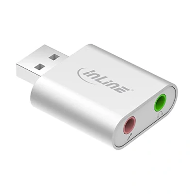Abbildung von InLine 33051S USB Audio Soundadapter, Mini Aluminium Gehäuse