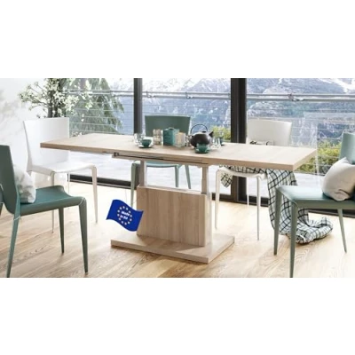 Abbildung von Mazzoni Couchtisch Aston Sonoma Eiche stufenlos höhenverstellbar ausziehbar 120 bis 200cm