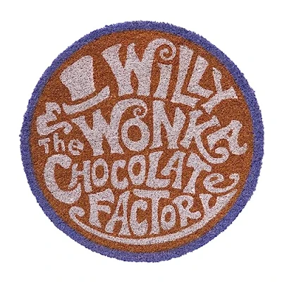 Abbildung von Grupo Erik Kokosmatte Fußmatte Willy Wonka Schokolade Schmutzfangmatte 60x40 Fußabtreter Außen und Innen Türvorleger mit Offizieller Lizenz