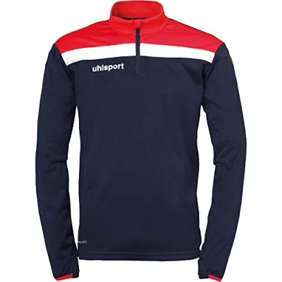 Abbildung von uhlsport Kinder Offense 23 1/4 Zip Top Sweatshirt, Marine/Rot/Weiß, 128