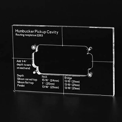 Abbildung von Musiclily Pro CNC Accurate Acryl Humbucker Tonabnehmer Pickup Routing Schablone für E Gitarren Korpus