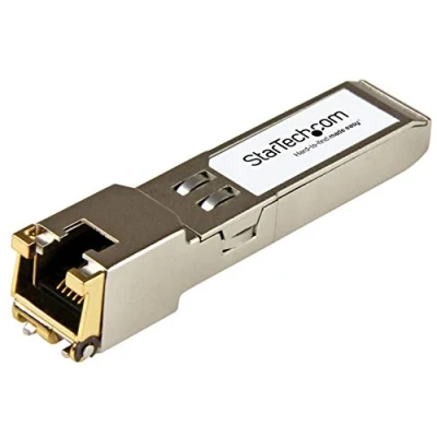 Abbildung von StarTech.com 10070H ST Transceiver Modul (SFP Module, 10/100/1000Base TX Extreme Networks kompatibel, Kupfer, RJ 45 Kupfer mit DDM)