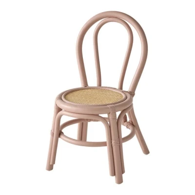Abbildung von vertbaudet Kinderstuhl Kinder Stuhl aus Rattan POESIE, Sitzhöhe 30 cm