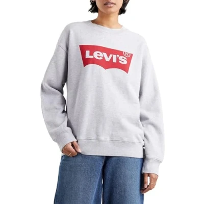Abbildung von Levi&#039;s Graphic Standard Crewneck Sweatshirt, Damen, Größe: XS, Heather grey