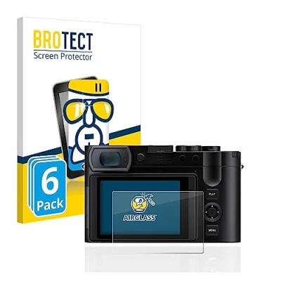 Abbildung von BROTECT Schutzglas für Leica Q3 / 43 (6 Stück) Schutzfolie Panzer Folie Glas [Extrem Kratzfest 9H, Anti Fingerprint, Ultra Transparent]