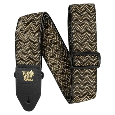 Abbildung von Ernie Ball Klassischer Jacquard Gitarrengurt/Bassgurt Golden Waves
