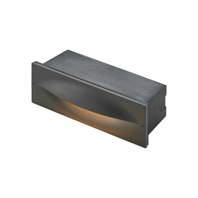 Abbildung von Lucande LED Wandeinbauleuchte Zandro, 25 cm, anthrazit, IP65