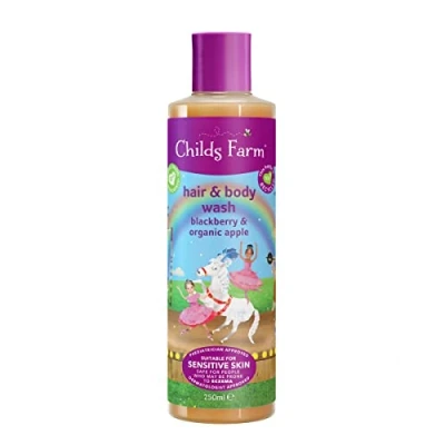 Abbildung von Childs Farm Haar und Körpershampoo, mit Brombeere Bio Apfelextrakt