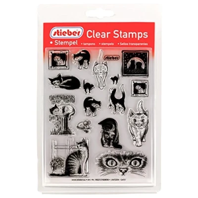 Abbildung von stieber Clear Stamps Transparente Stempel Sets (Bitte gewünschtes Motiv/Thema unten auswählen!) (Katzen Cats)