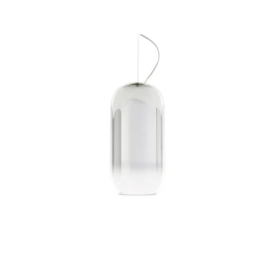 Abbildung von Artemide Gople Glas Pendelleuchte, silber/silber