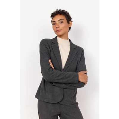 Abbildung von Soyaconcept IVA Blazer, Damen, Größe: Medium, C dk grey melange combi