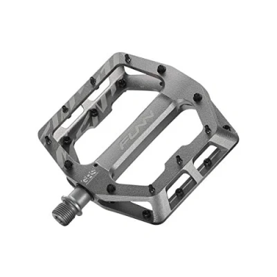 Abbildung von Funn Funndamental Flachpedale Breite Plattformpedale für BMX/MTB, Einstellbarer Grip außergewöhnliche Stabilität, 9/16 Zoll CrMo Achse (Grau)