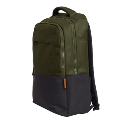 Abbildung von Trust Lisboa Laptop Rucksack Herren 16 Zoll, Reiserucksack 23 Liter mit Trolley Gurt, Backpack aus Recycelten PET Flaschen, Handgepäck Rücksack Damen Schule Arbeit Reisen Business Grün