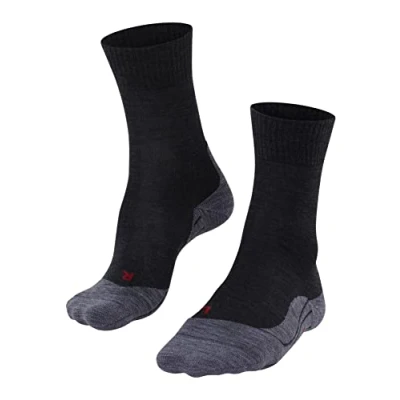 Abbildung von FALKE Herren Wandersocken TK5 Wander M So Wolle Funktionsmaterial antiblasen dünn 1 Paar, Grau Asphalt Melange 3180, 44 45