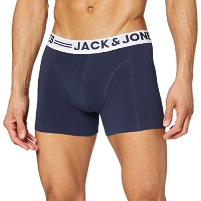 Abbildung von JACK &amp; JONES Herren Sense Trunks Noos Boxershorts, Blau (Dress Blues), XX Large (Herstellergröße: XXL) (3er Pack)