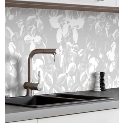 Abbildung von MyMaxxi Küchenrückwand Folie selbstklebend matt einfache Montage ohne Bohren 0,4mm stark Versteift Motiv Struktur 01 60cm hoch Spritzschutz Küche Klebefolie Pflanzen Natur 60 x