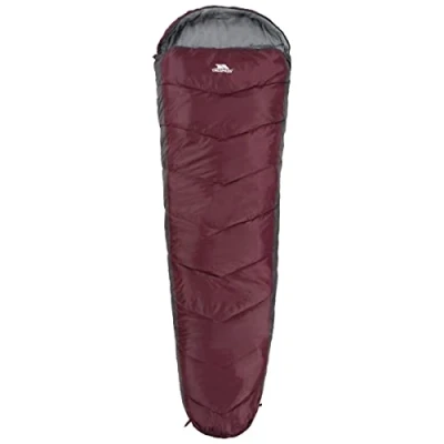 Abbildung von Trespass Drei Jahreszeiten Schlafsack mit Zweiwegereißverschluss 230cm x 85cm 55cm Doze, Blackcurrant, EACH, UUACSLB20001_BKCEACH