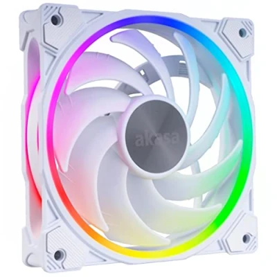 Abbildung von Akasa SOHO AR Dawn Edition 120mm Addressable RGB PWM Fan Up to 2000RPM MHD Long Life Quiet Operation White aRGB for PC Heatsink or Radiator AK FN108 WH
