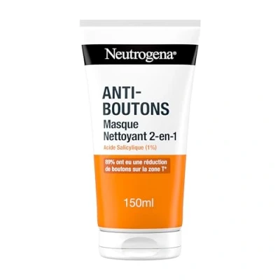 Abbildung von Neutrogena 2 in 1 Reinigungsmaske (150 ml Tube) Gesichtsreiniger mit Salicylsäure (1%)