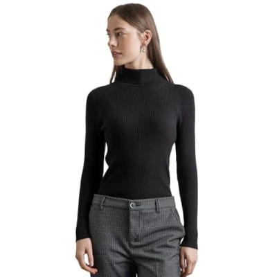 Abbildung von Street One MIT Feiner Struktur Strickpullover, Damen, Größe: 42, Schwarz