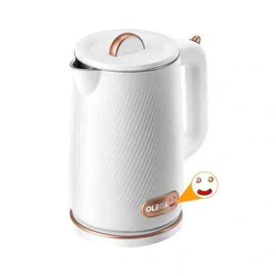 Abbildung von OLEGA Wasserkocher, 1,8 Liter Tragbarer 1800 W, Edelstahl/Kunststoff, Teekocher Elektrischer, Automatische Abschaltung, Trockenaufschutz