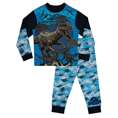 Abbildung von Jurassic World Jungen Schlafanzug Blau 116
