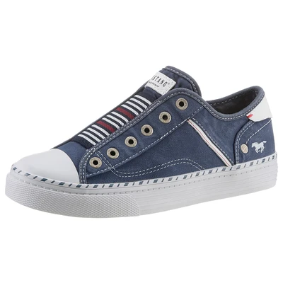 Abbildung von Mustang Shoes Schlupfschuh, Freizeitschuh, Slip On Sneaker Slipper, Freizeitschuh mit praktischem Gummizug