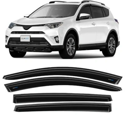 Abbildung von CLIM ART Windabweiser für Toyota RAV4 2013 2018, Autofenster Regenschutz, Regenabweiser, Anklebbare Deflektoren, 4 Stück