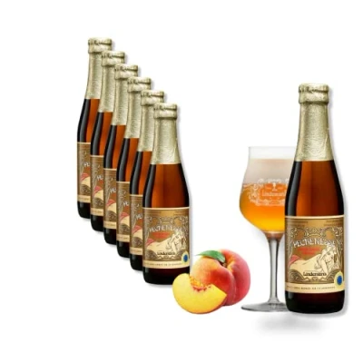 Abbildung von 6 x 0,25l Lindemans Pecheresse fruchtiges Lambic Bier aus Belgien