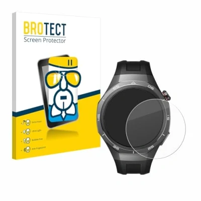 Abbildung von BROTECT Schutzglas für Huawei Watch GT 5 Pro (46 mm) Schutzfolie Panzer Folie Glas [Extrem Kratzfest 9H, Anti Fingerprint, Ultra Transparent]